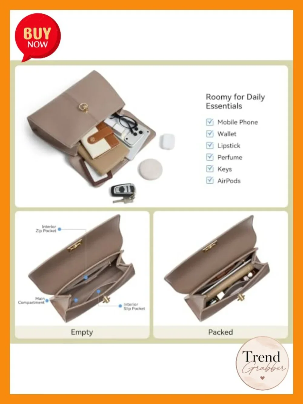 Structured Satchel Handbag Faux Leather Top Handle Purse Adjustable Strap